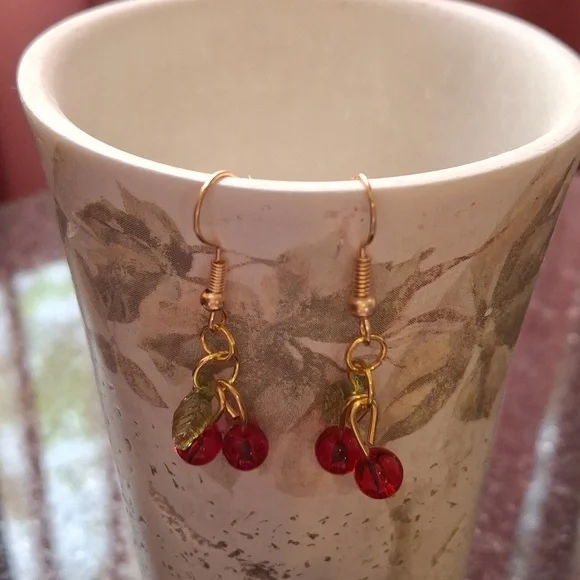 Cherry Dangle Earrings - Picture 4 of 4
